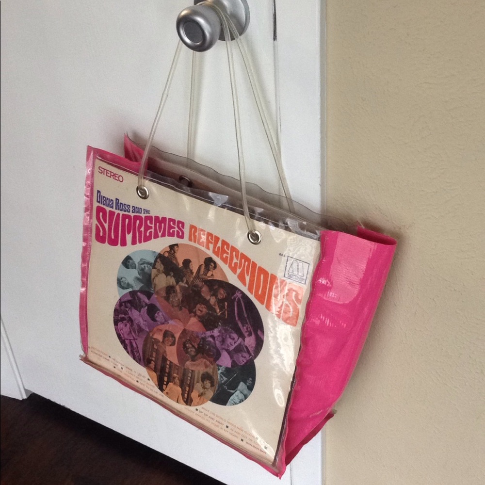 Vintage Diana Ross Vinyl Record Tote Bag